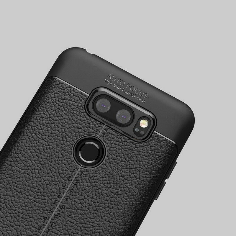 For LG V30 Shockproof Leather Skin Soft Rubber TPU Phone Case Cover