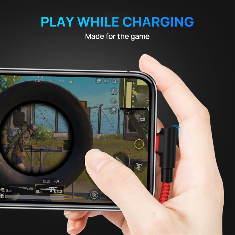 90 Degree 5A USB Magnetic Data Charging Cable Fast Charger For iPhone