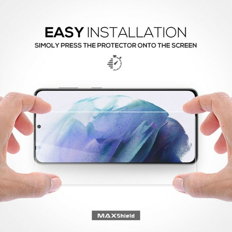 Tempered Glass Screen Protector and Camera Lens Protector for Samsung Galaxy S21Plus