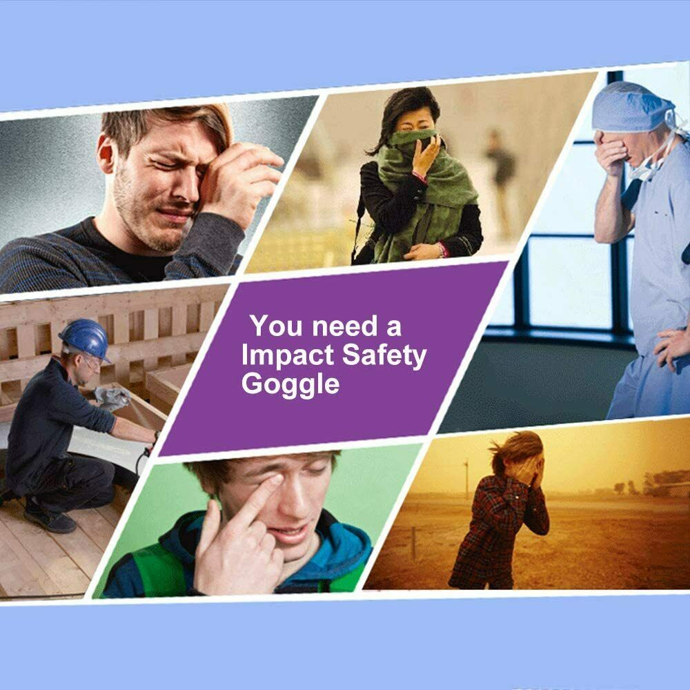 3 Packs Anti Fog Eye Protective Safety Goggles Lab Work Clear Goggles Glasses