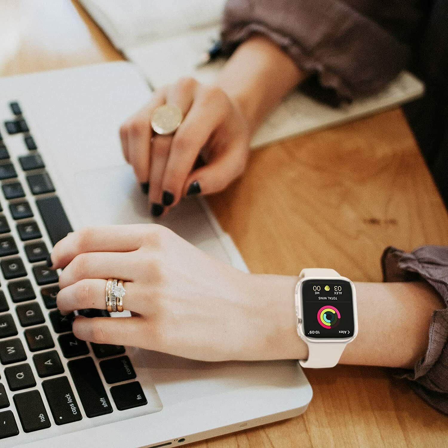 2X For Apple Watch Series 7 45/41mm Soft Full Bumper Case Cover Screen Protector