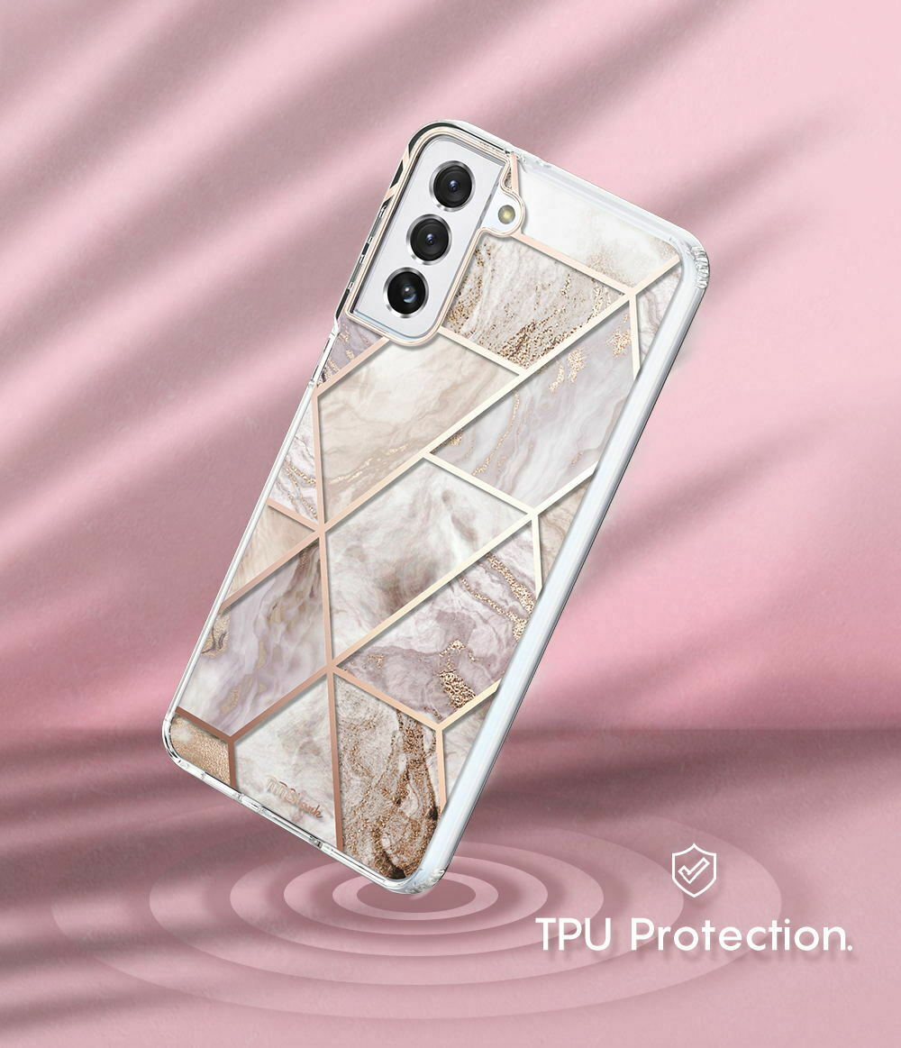 For Galaxy S21 FE  Case Clear Slim Marble Shockproof Cover