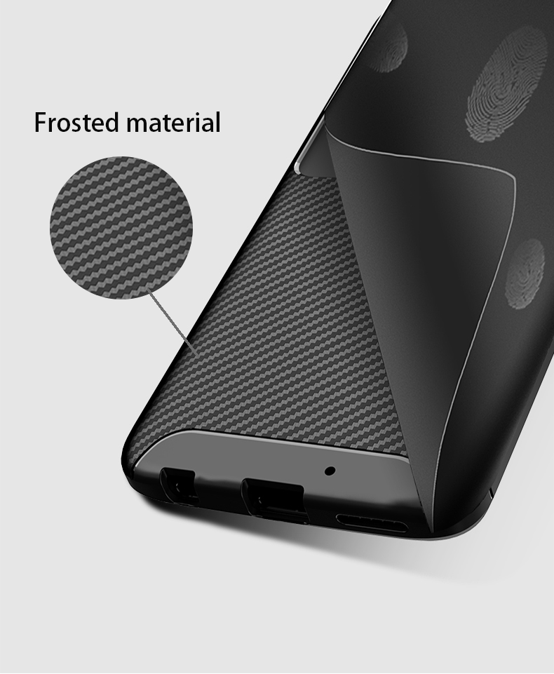 Motorola Moto G7 Shockproof Carbon Fiber soft Case Cover