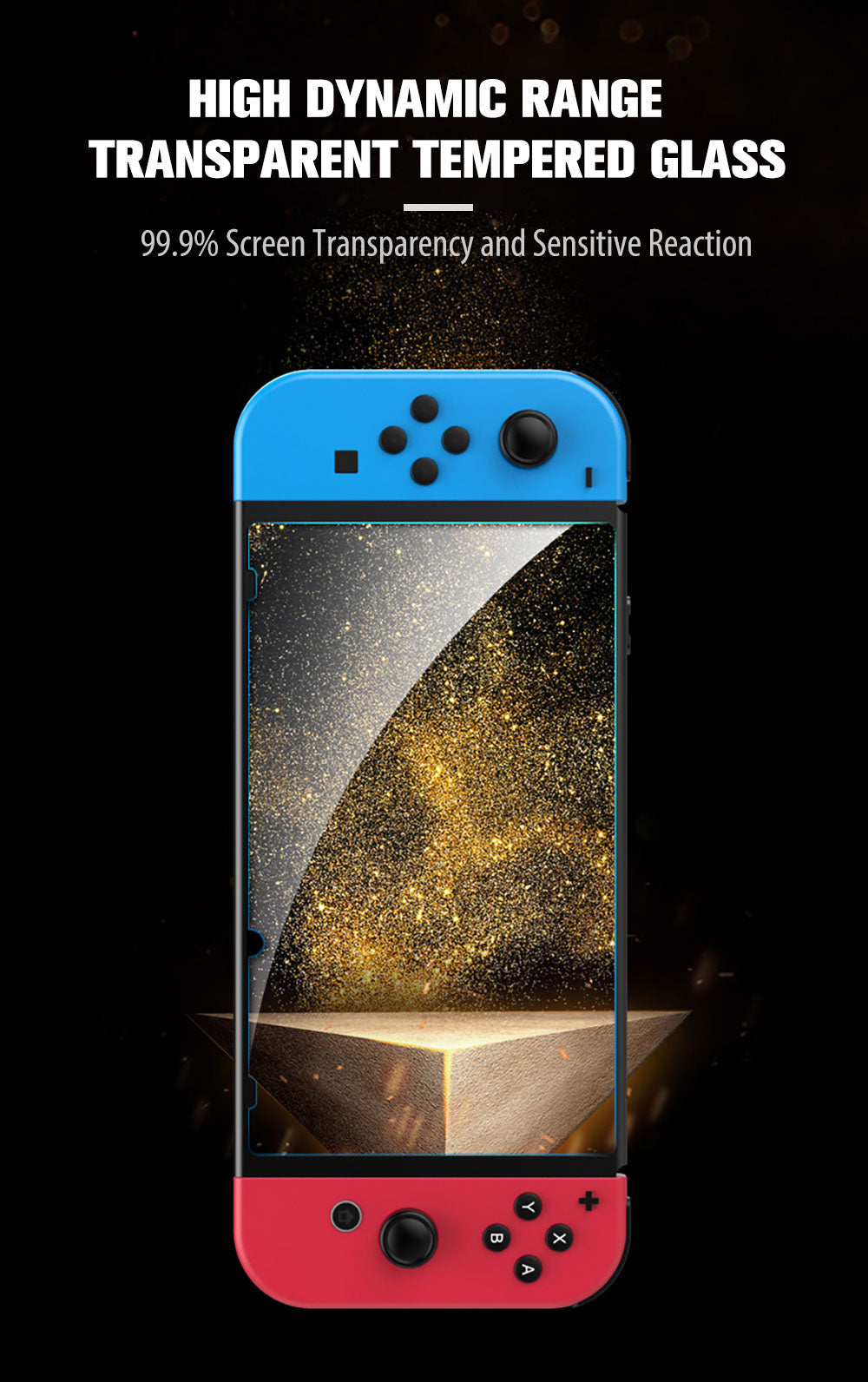 For Nintendo Switch/Lite Screen Protector MAXSHIELD 9H Full Cover Tempered Glass