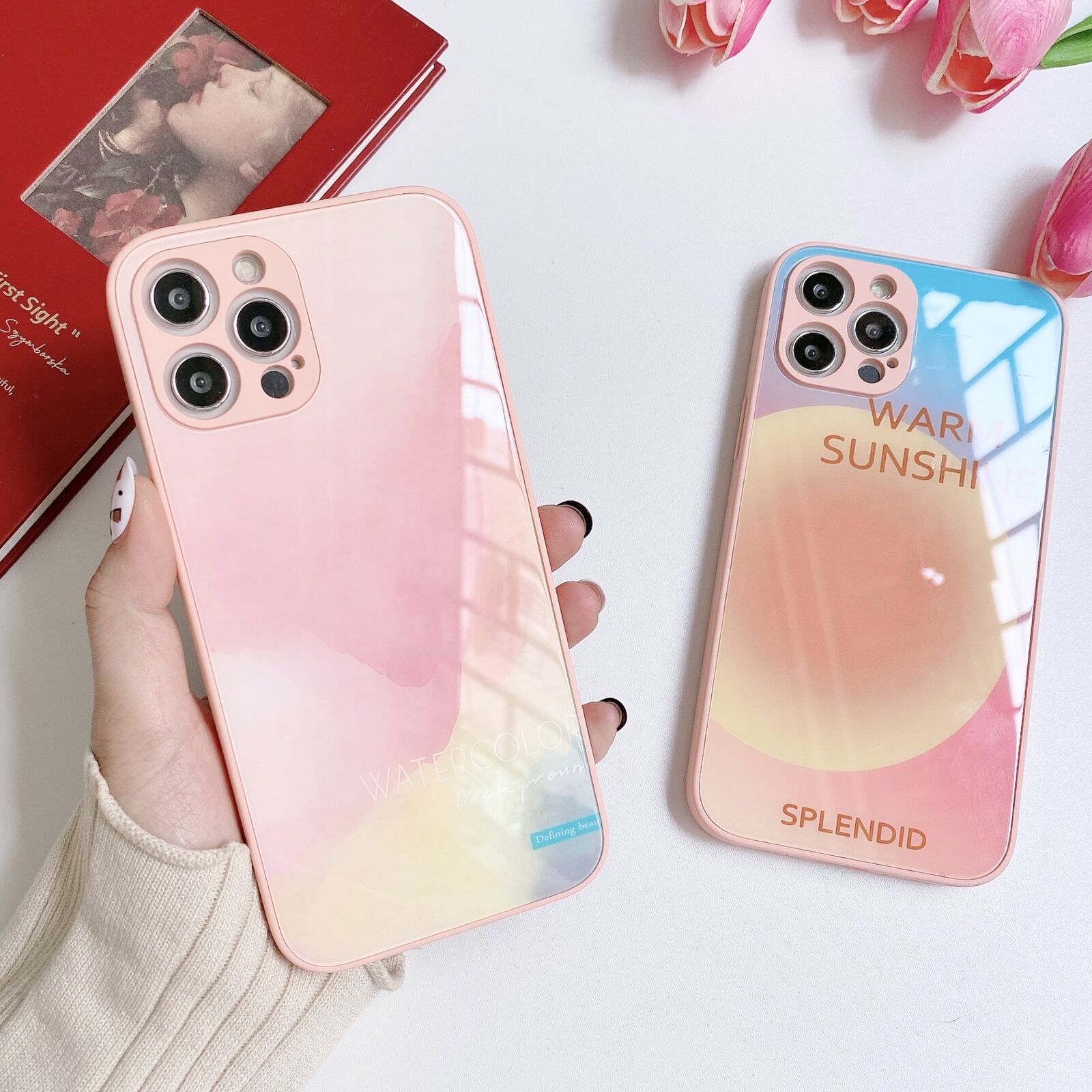 For iPhone 12 Pro Max Mini Case Marble luxury Hybrid Tempered Glass Hard Cover