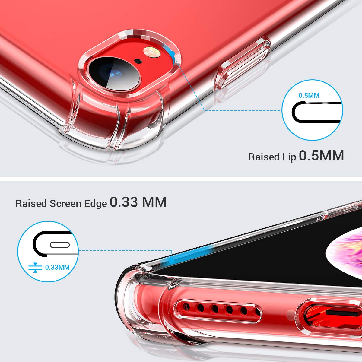 Clear Case For iPhone XR Shockproof Silicone Protective
