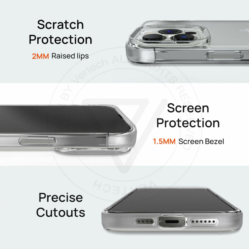 VERTECH Clear Case For iPhone 13 Pro Max Mini Heavy Duty Shockproof Slim Cover