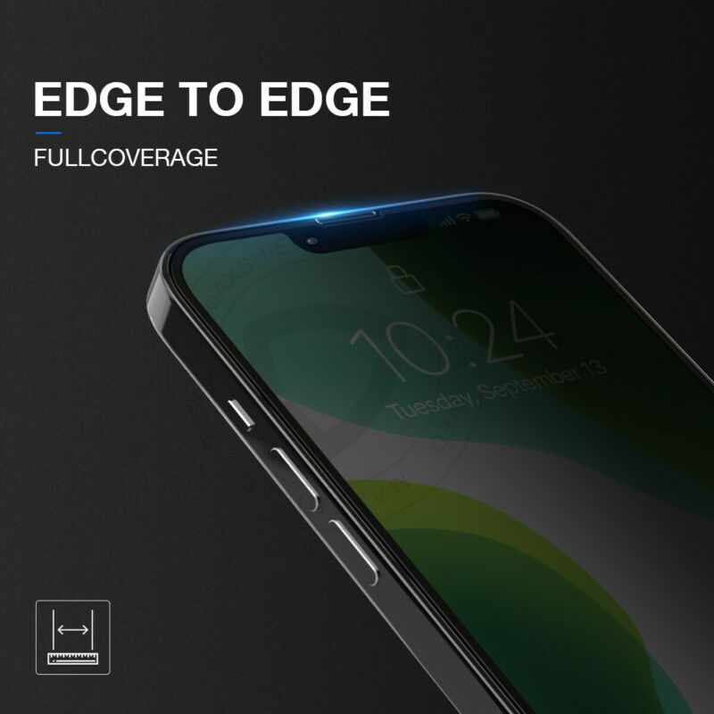 2x Anti-Spy Privacy Screen Protector For iPhone 13 Pro Max Mini Full Tempered Glass