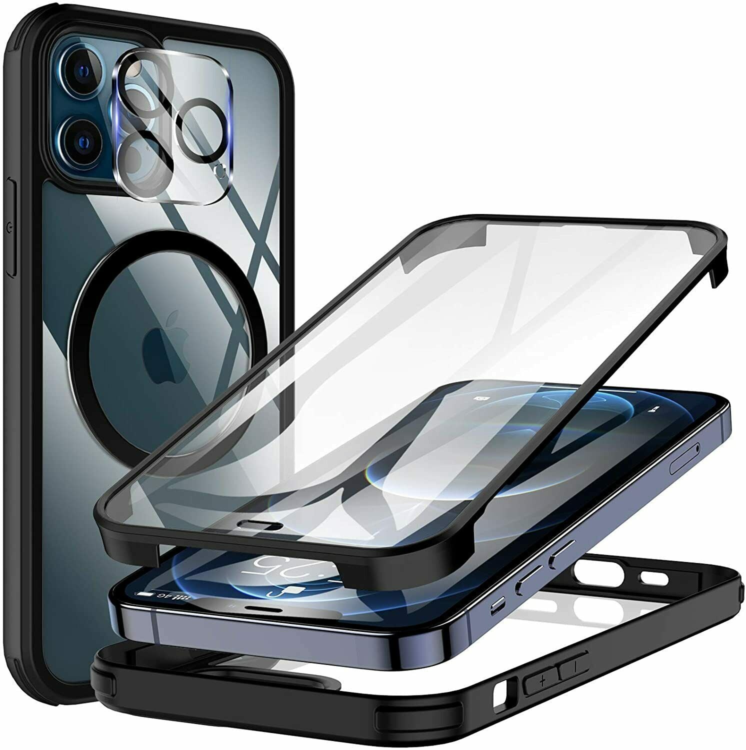 For iPhone 12 Pro Max Mini Shockproof Heavy Duty 360 Full-body Case Screen Cover