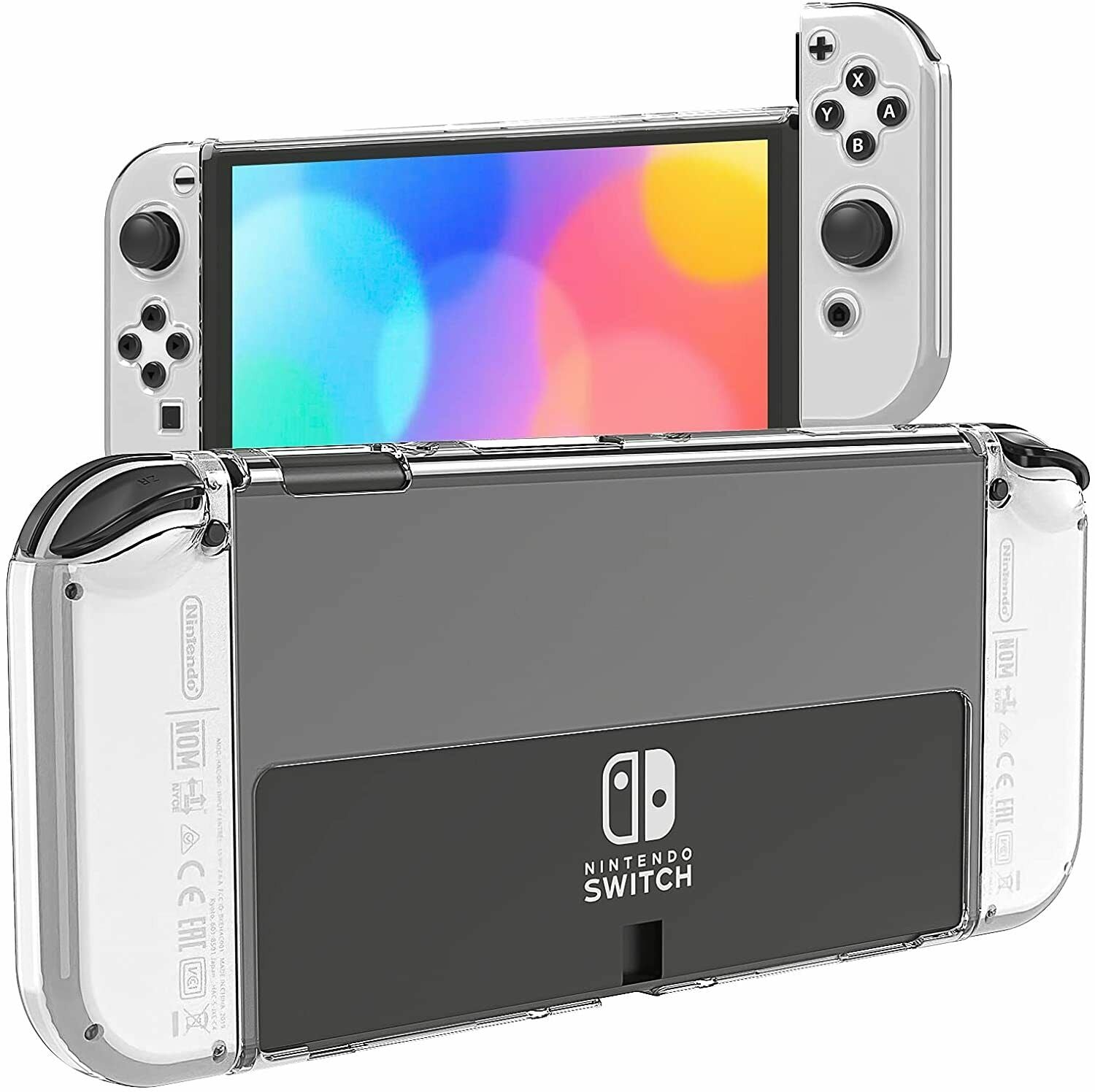 For Switch Nintendo OLED Console Clear Case Slim Heavy Duty Shockproof Hard Cover