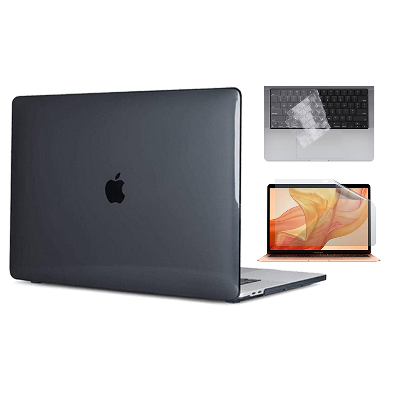 For Macbook Air M2 13.6'' A2681 Matte Crystal Black Case Cover Hard Shell 2022