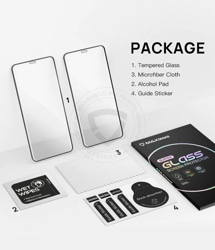 2 Pack For iPhone 12 Full Coverage Tempered Glass Screen Protector