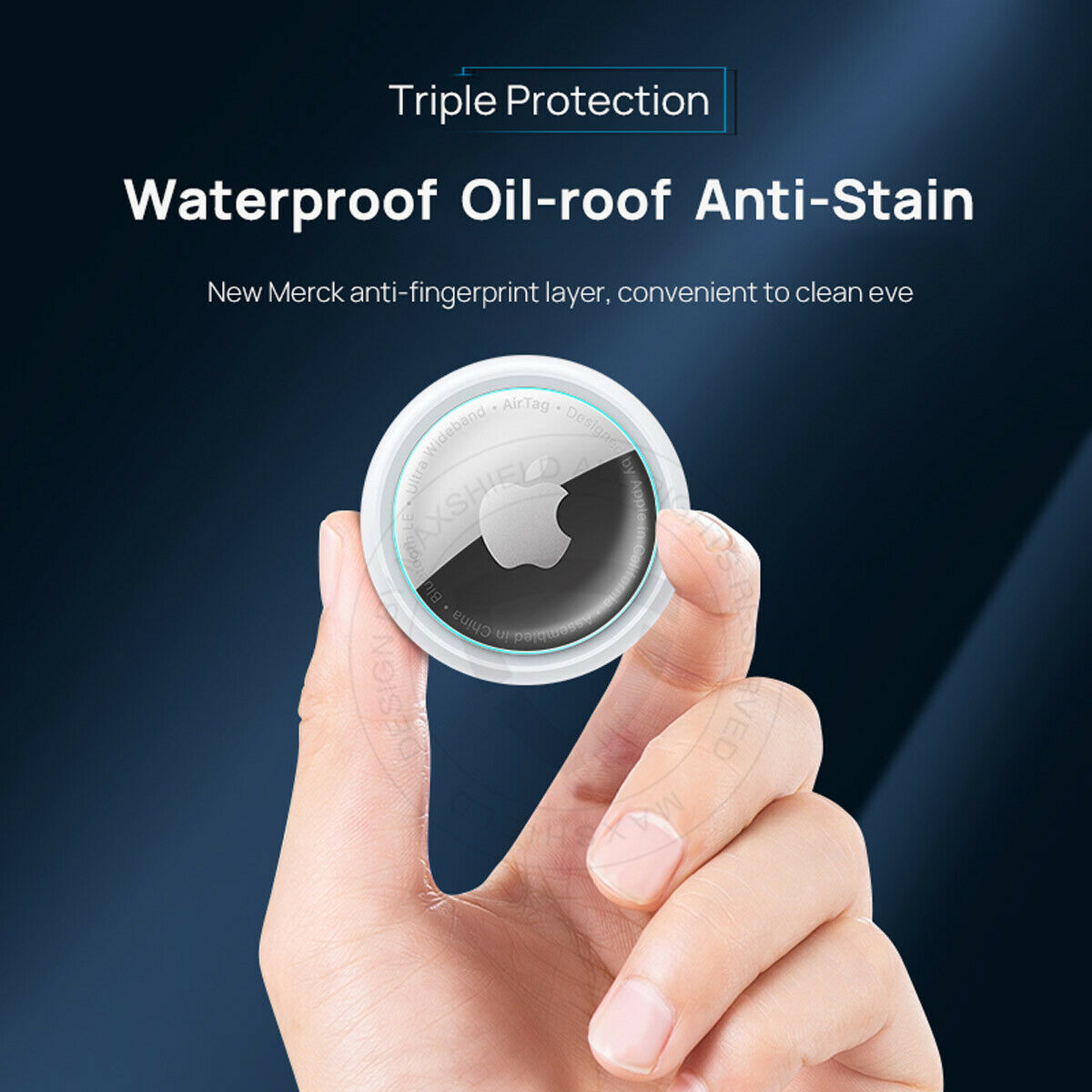 2x Fr Apple Air Tag Protective Hydrogel Film Protector Anti-Scratch AirTag Cover