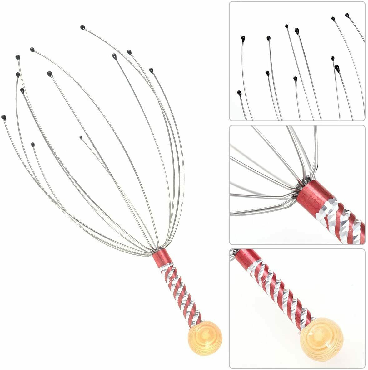 2x Head Neck Scalp Massager Scratcher Octopus Therapeutic Release Relax Tool