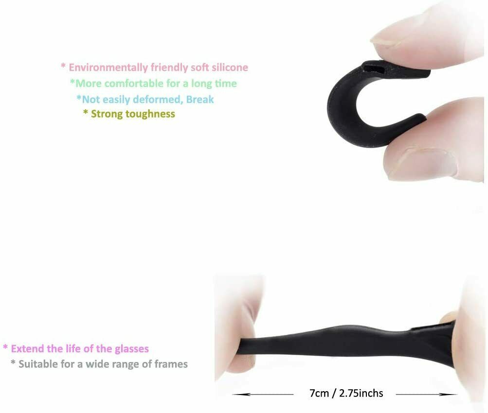 Eyeglasses Ear Hook Grip Silicone Glasses Temple Tip Anti-Slip Holder Spectacles