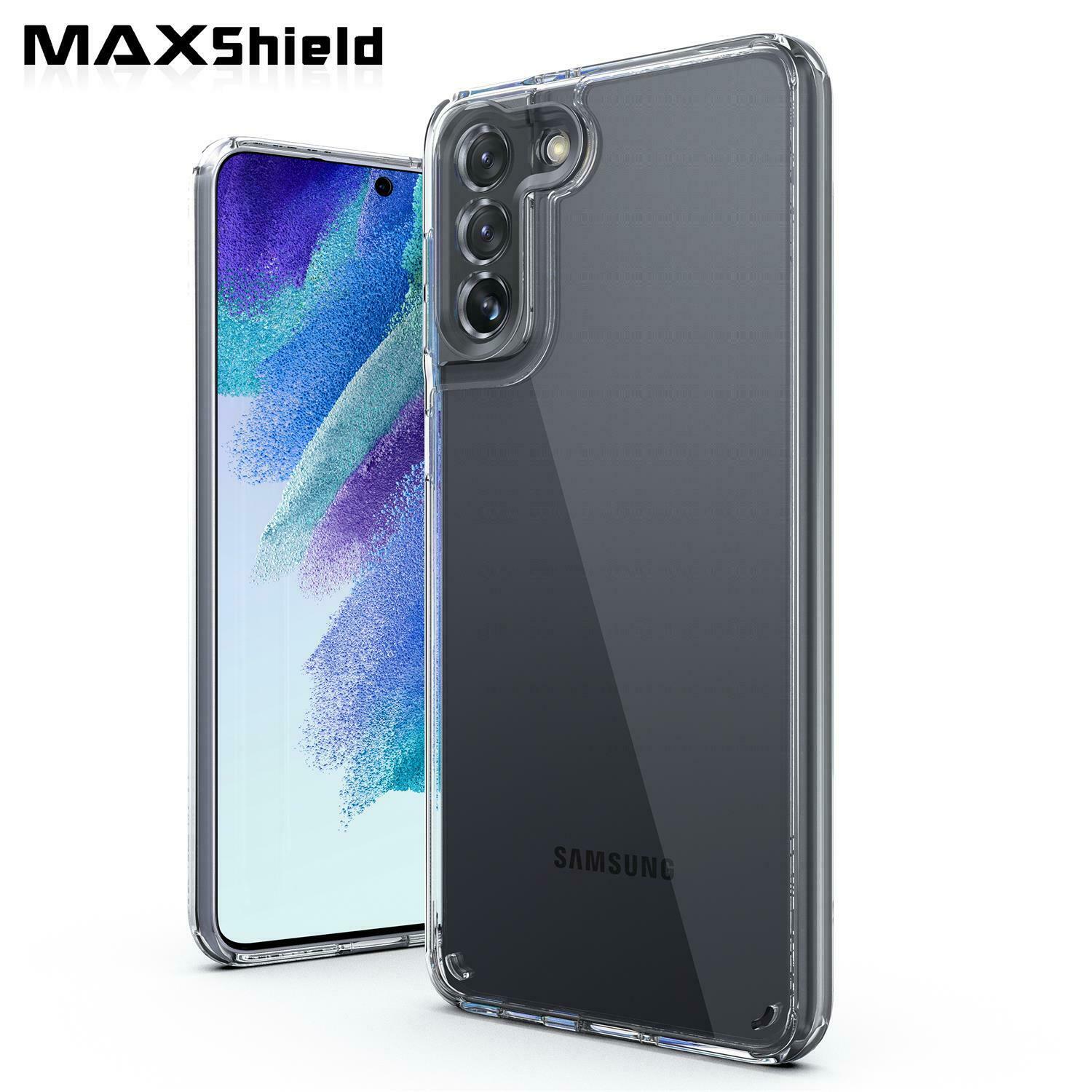 For Samsung Galaxy S21 FE Case Hard Clear Slim Cover+Lens Camera Screen Protector