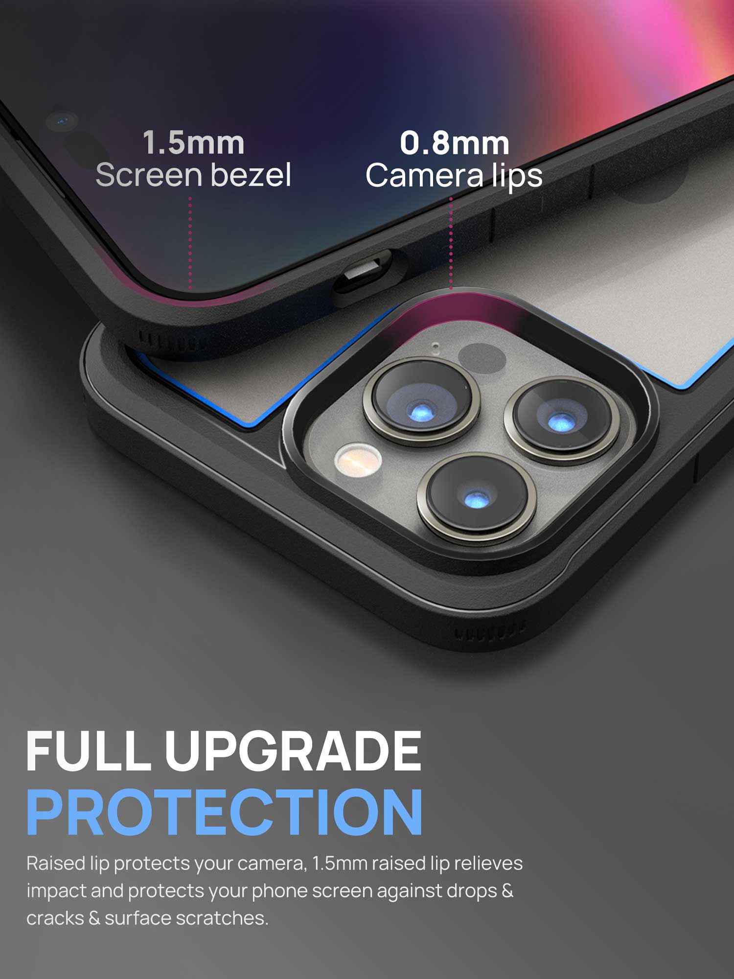 MAXSHIELD For iPhone 14 6.1inch Case，Heavy Duty Shockproof Clear Slim Clear Hard Case Cover