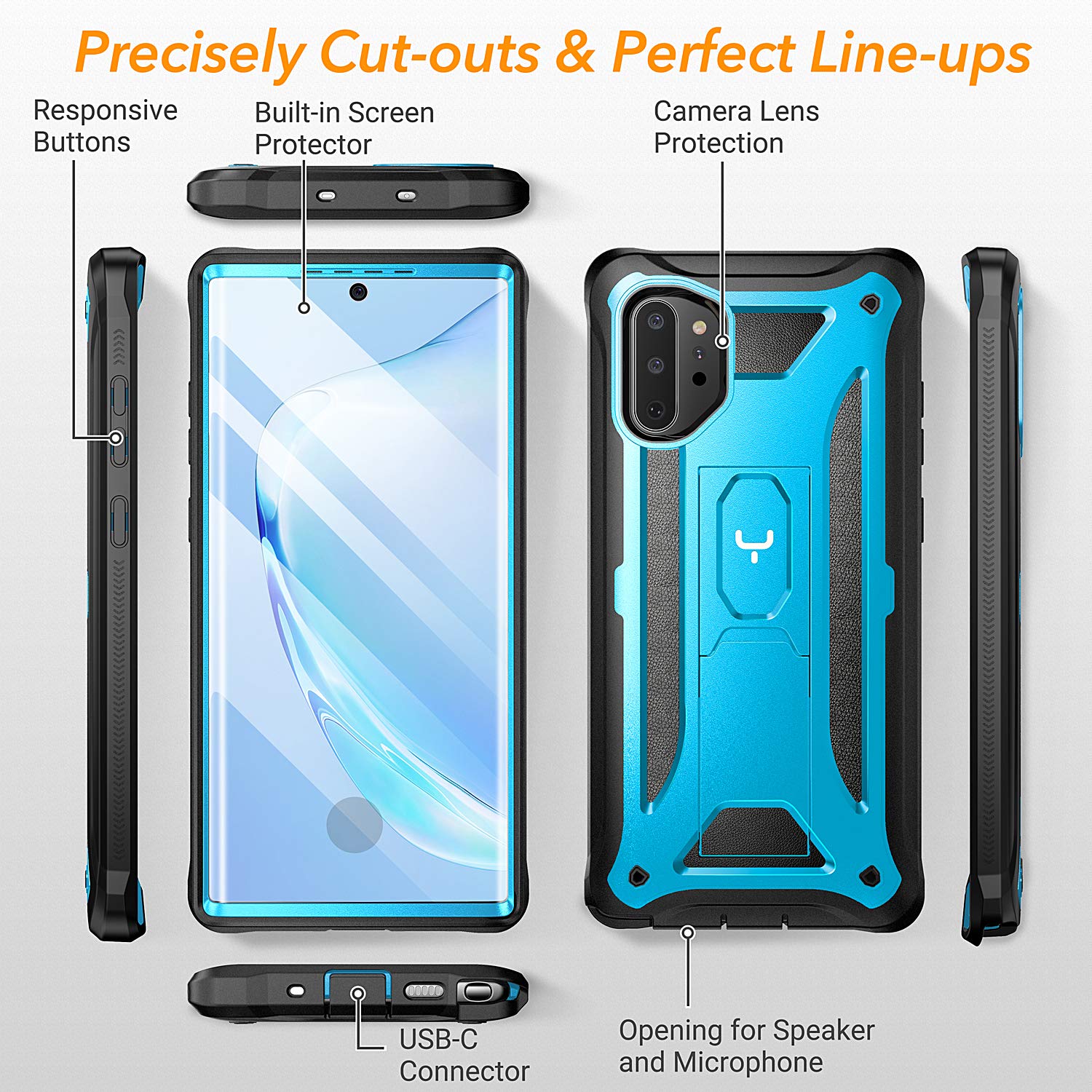 Samsung Galaxy Note 10 HEAVYDUTY Shockproof KickStand Case Cover