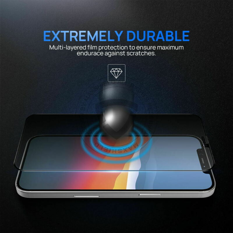 Privacy Anti-Spy Full Glass Tempered Screen Protector For iPhone 12 Pro Full Coverage