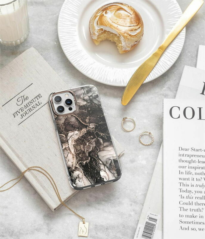 For Apple iPhone 12 6.1" Case Clear Slim Stylish Marble Shockproof Cover