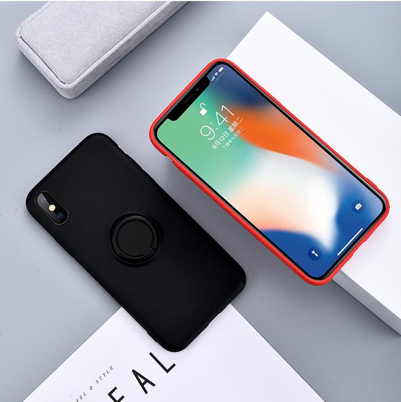 iPhone X Thin Soft Silicone Ring Holder Case Cover