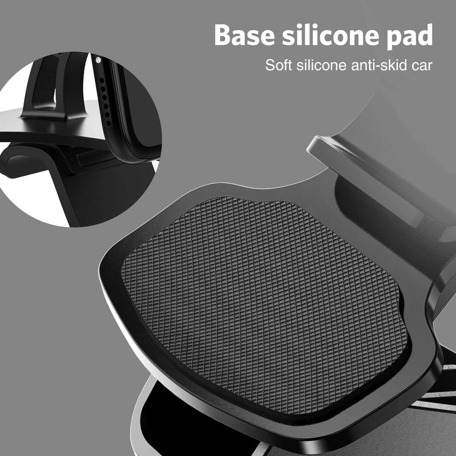 Universal Anti skid Car Phone Holder Clip HUD Design Dashboard Adjustable Mount