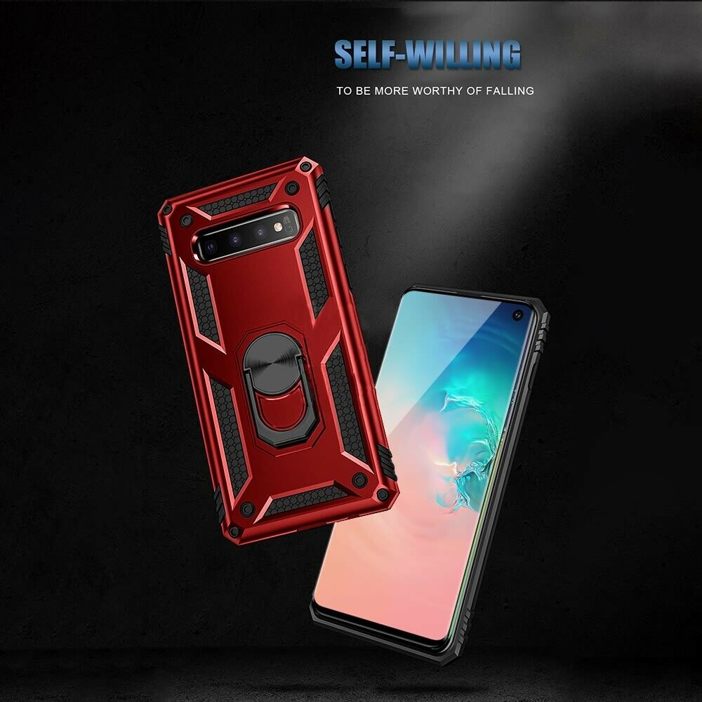 Samsung Note 10 Plus Heavy Duty Armor 360° Stand Ring Holder Case Cover