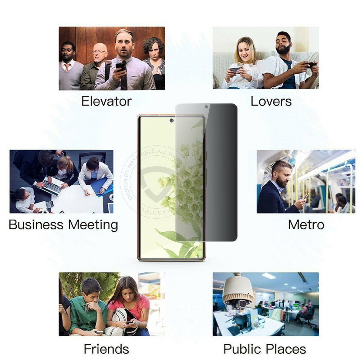 For Google Pixel 6 Anti-Spy Privacy Tempered Glass Screen Protector Full Cover