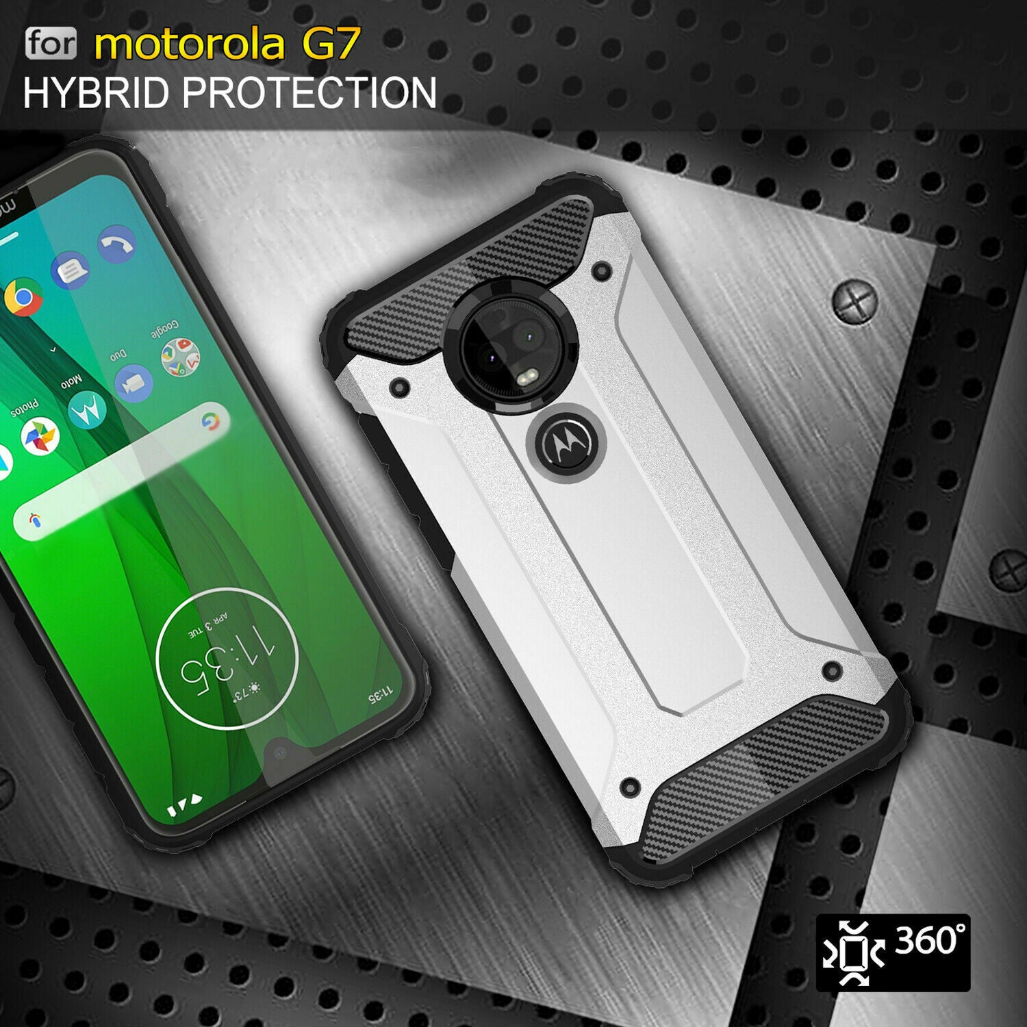 Motorola Moto G5s Case, Rugged Heavy Duty Case Cover