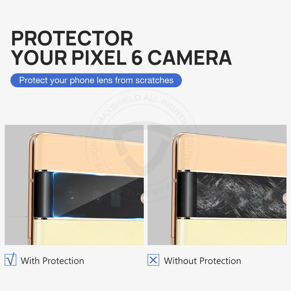 1/2 Pack For Google Pixel 6/6 Pro Tempered Glass Camera Lens Screen Protector