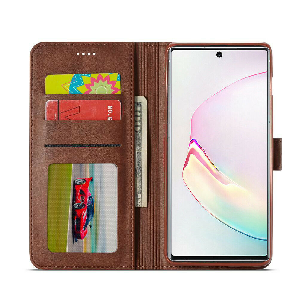 Samsung Galaxy Note 10 Luxury Leather Wallet Flip Case Cover