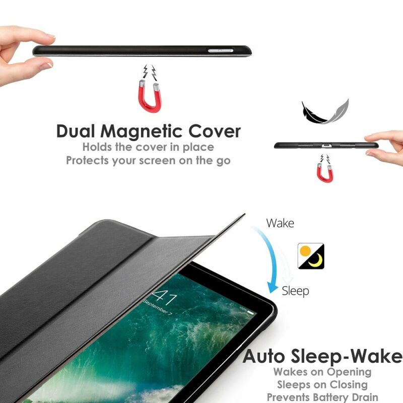 Apple iPad Pro 9.7 Leather Shockproof Flip Smart Case Cover