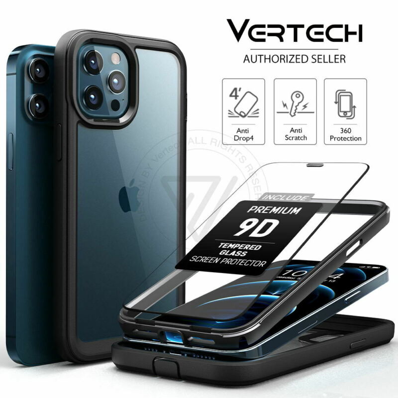 For Apple iPhone 12 6.1" Shockproof Heavy Duty 360 Full-body Case Cover