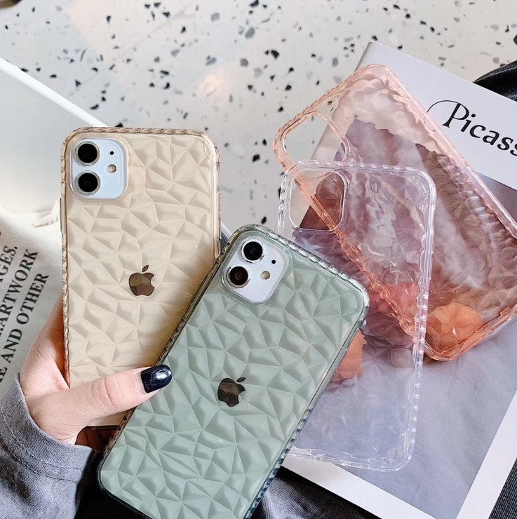 Clear Marble Shockproof Case Glitter Soft Silicone Cover For iPhone 12