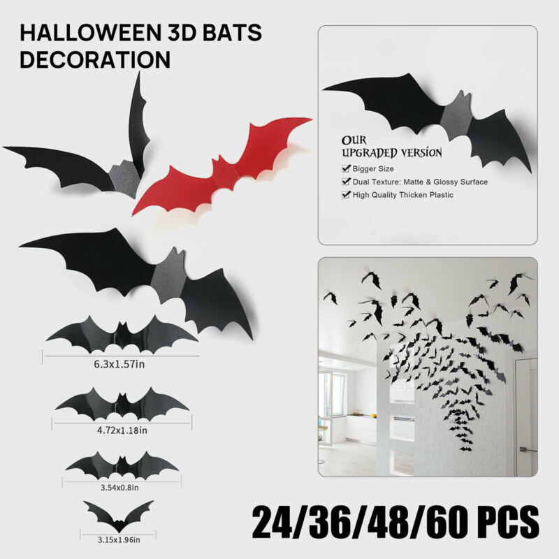 Halloween Bat Decoration Decoration Haunted StickerIndoor Party Supplies House