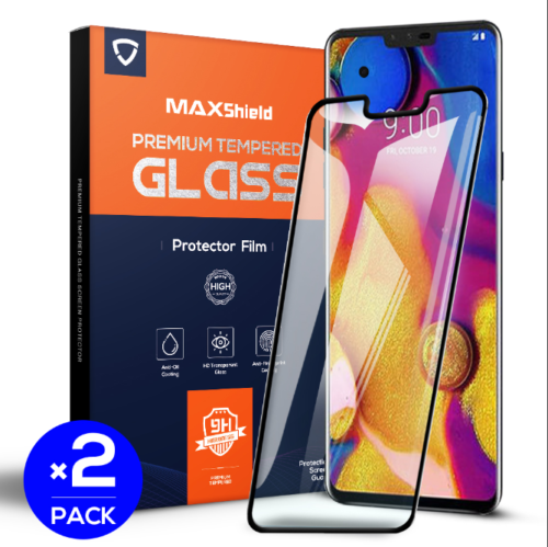 LG V40 MAXSHIELD Full Coverage Tempered Glass Screen Protector