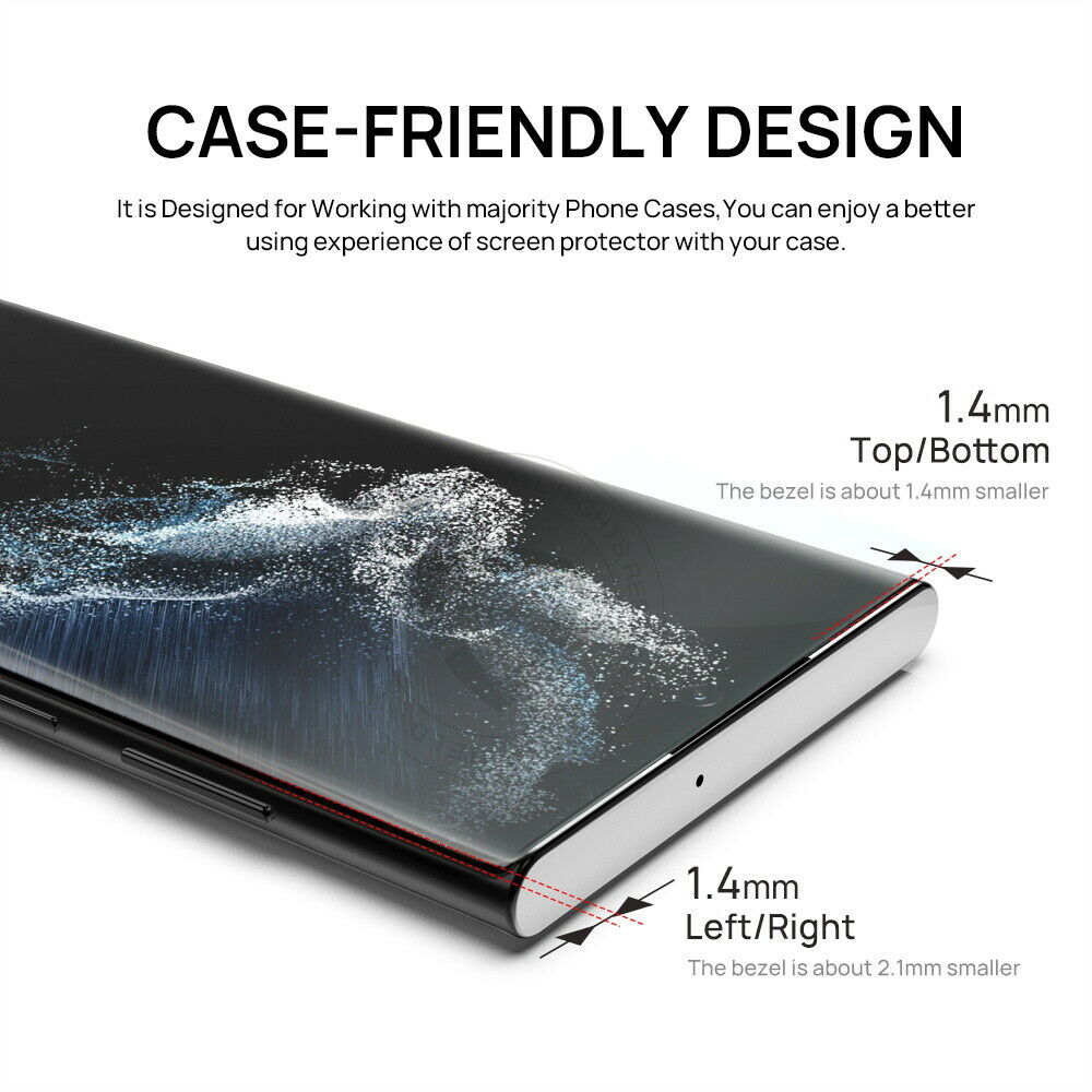 For Samsung Galaxy S22 Ultra Full Cover UV Tempered Glass Screen Protector