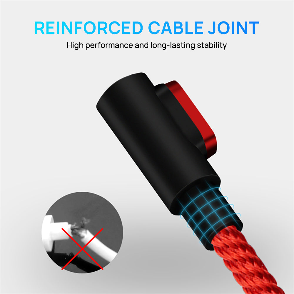 90 Degree 5A USB Magnetic Data Charging Cable Fast Charger For iPhone