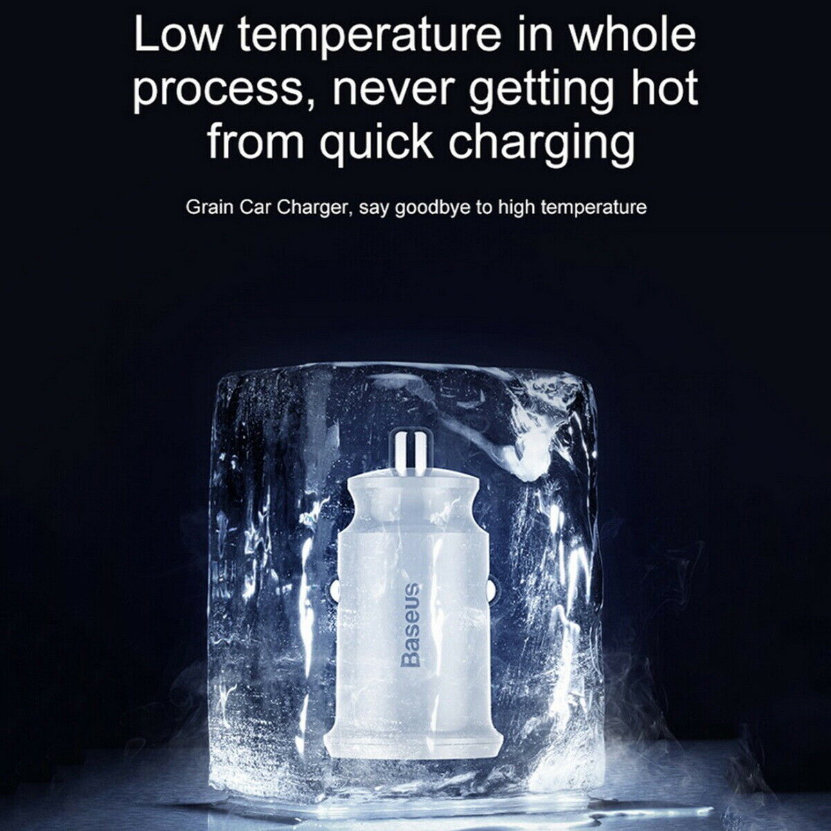 Ultra mini Baseus 3.1A Fast Charging Dual Ports USB Car Phone Charger Adapter