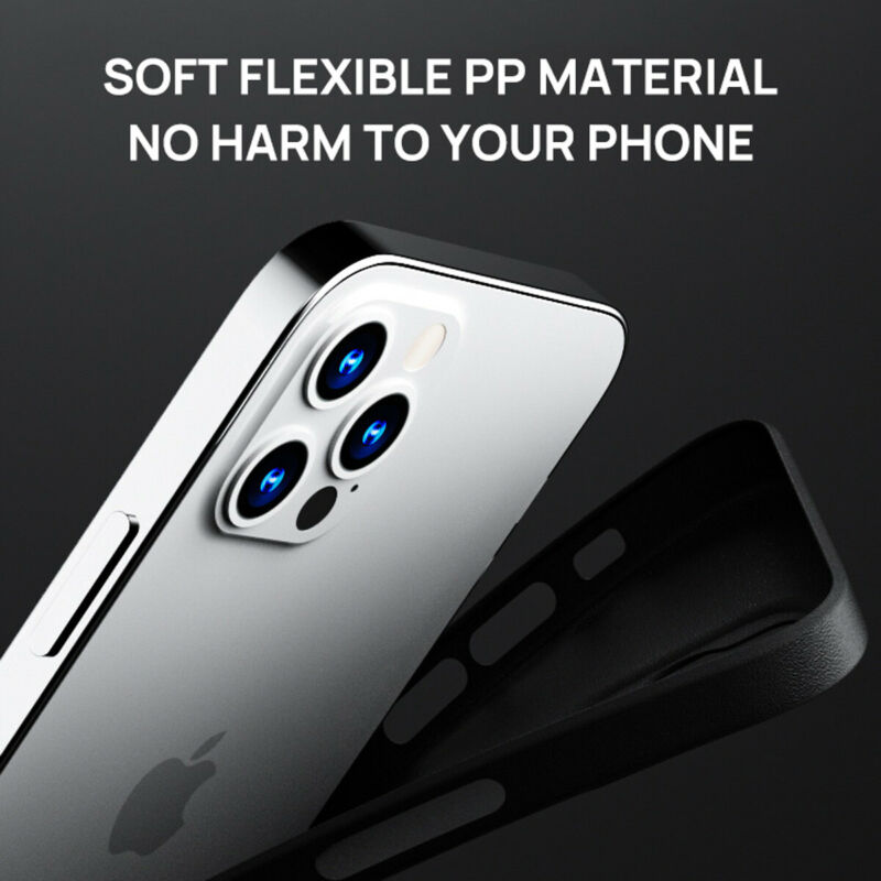 Fr iPhone 13 Pro Max Matte Clear Case Cover Thin Slim Shockproof ScreenProtector