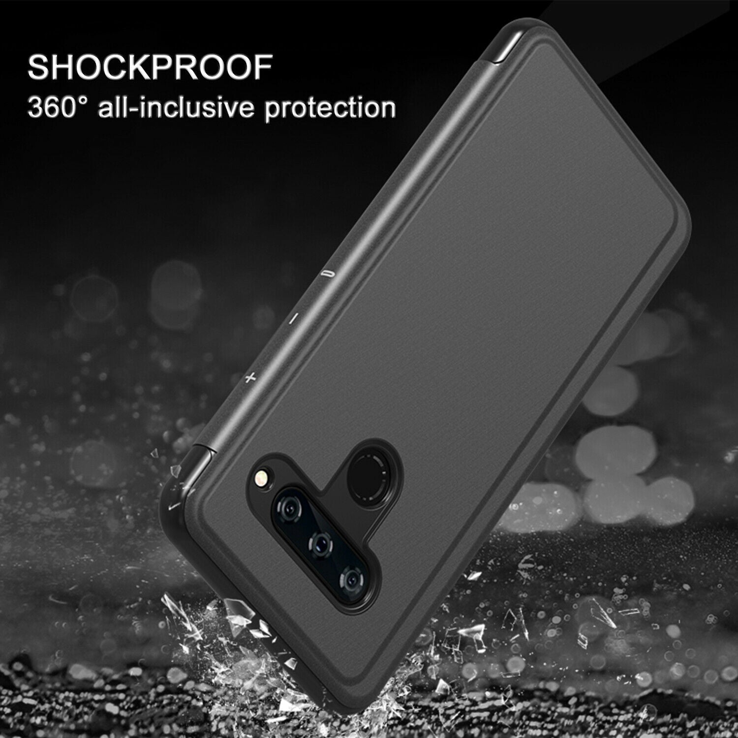 For LG V40 Case Luxury Ultra Slim Mirror View Thin Flip Stand Cover