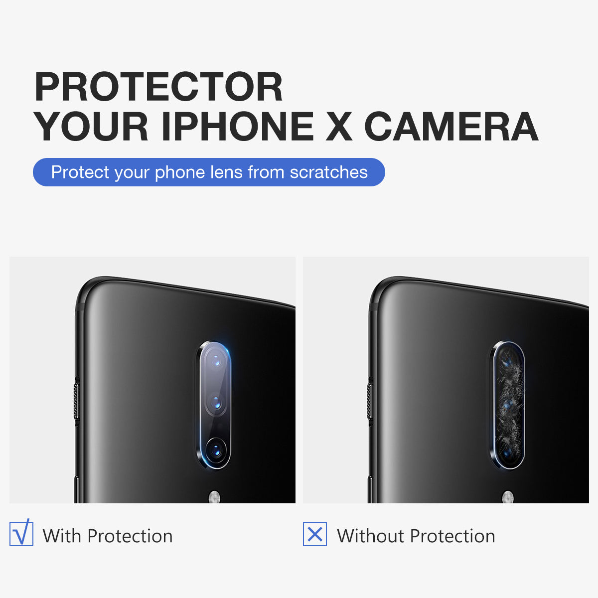 Maxshield 9H Back Camera Tempered Glass Screen Protector for Oneplus 7