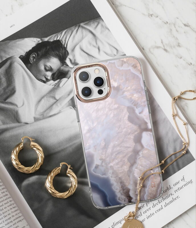 For Apple iPhone 12 6.1" Case Clear Slim Stylish Marble Shockproof Cover