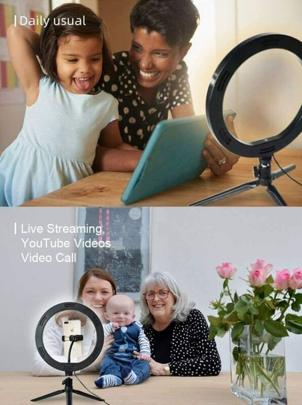 6" 10" LED Ring Light+Tripod Stand Lighting Kit Youtube Phone Makeup Selfie