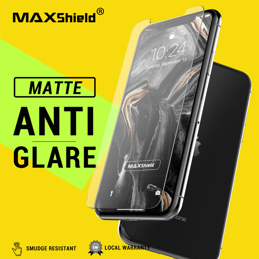 MAXSHIELD Matte Tempered Glass Screen Protector For Apple iPhone XI 11 Pro Max