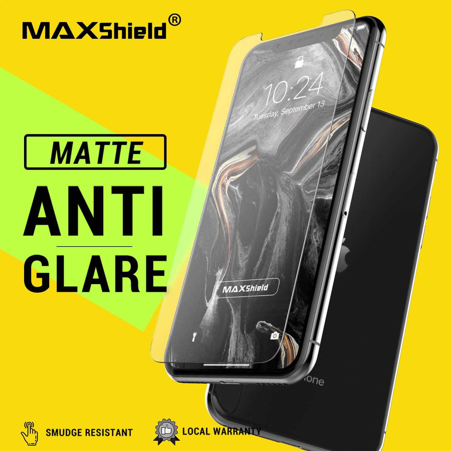 MAXSHIELD Matte Tempered Glass Screen Protector For Apple iPhone XI 11 Pro Max
