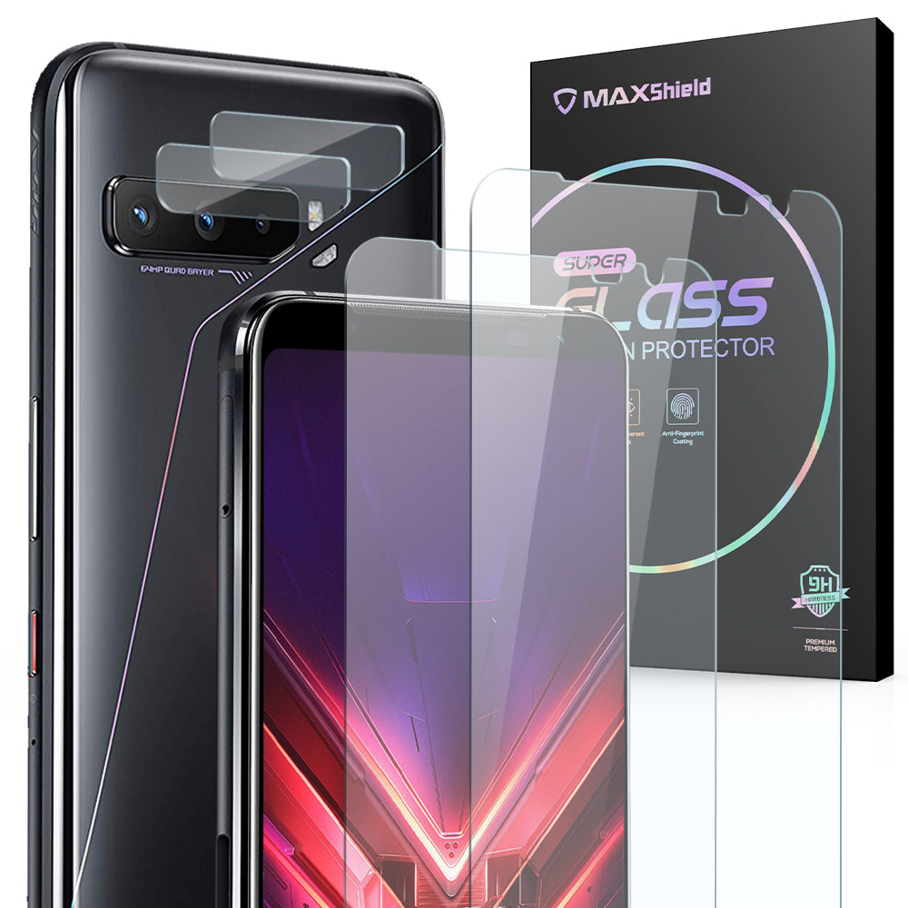 MAXSHIELD Screen Glass Tempered Glass Lens Protector FULL COVER For ASUS ROG 3