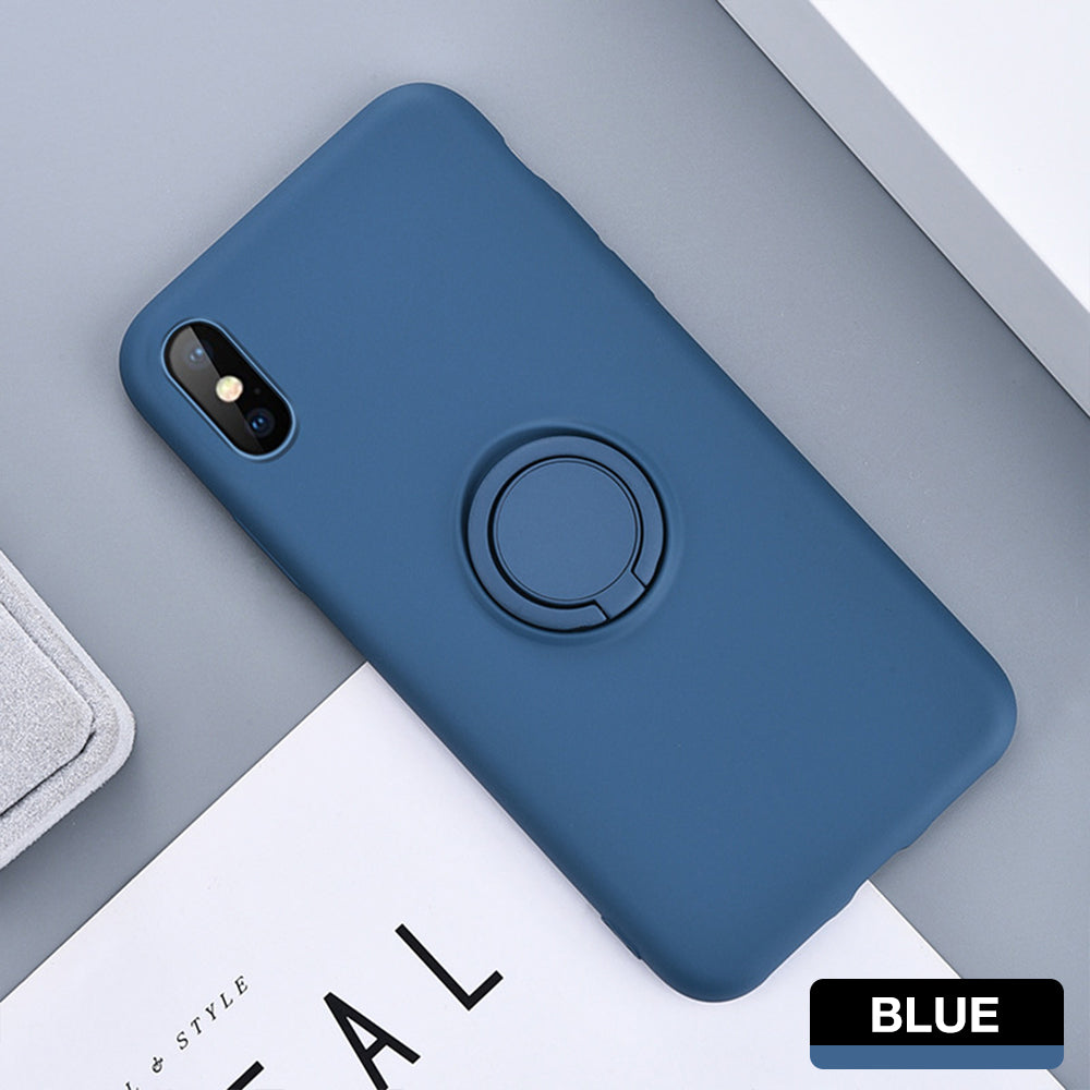 iPhone X Thin Soft Silicone Ring Holder Case Cover