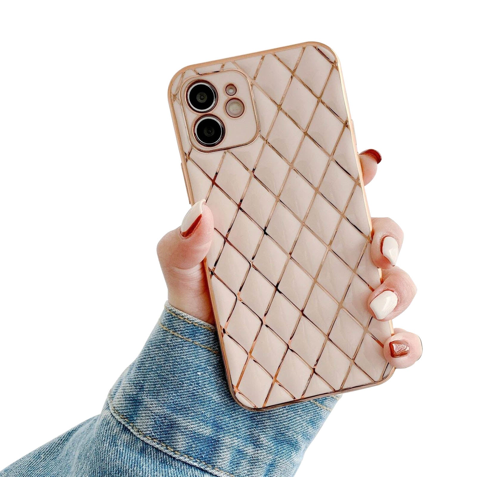 For iPhone 12 Pro Case Shockproof Leather Marble Soft Slim Wallet Girl Cover
