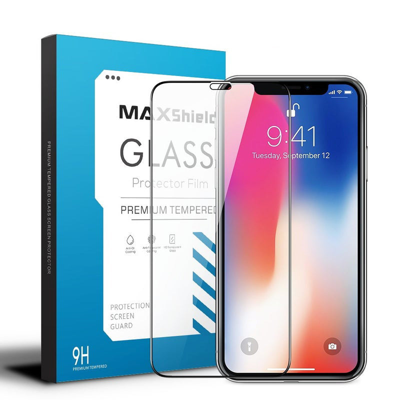 For iPhone X Full Coverage 9D 5D 9H Tempered Glass Screen Protector